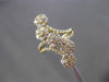 ESTATE LARGE 1.70CT DIAMOND 14KT YELLOW GOLD 3D MULTI FLOWER FUN RING #24139
