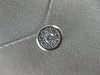 ESTATE LARGE .33CT DIAMOND 14KT WHITE GOLD ROUND CLUSTER BEZEL SOLITAIRE PENDANT