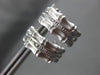 ESTATE .10CT ROUND DIAMOND 14KT WHITE GOLD BAMBOO DESIGN CLIP ON EARRINGS #21694