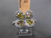 ESTATE 1.52CTW WHITE & PINK & YELLOW DIAMOND 18KT TWO TONE GOLD FLOWER FUN RING