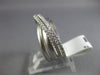 ESTATE WIDE .54CT DIAMOND 14KT WHITE GOLD 3D MULTI ROW CRISS CROSS INFINITY RING