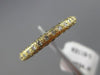 ESTATE .93CT DIAMOND 14KT YELLOW GOLD PAVE 3 ROW WEDDING ANNIVERSARY RING 2.5mm