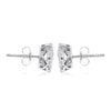 ESTATE .49CT DIAMOND 14KT WHITE GOLD 3D CLUSTER CIRCULAR CLASSIC STUD EARRINGS