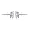 LARGE 1.01CT DIAMOND 14KT WHITE GOLD 3D CLUSTER CIRCULAR CLASSIC STUD EARRINGS