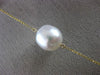 ESTATE LARGE & LONG .14CT DIAMOND & AAA SOUTH SEA PEARL 14K YELLOW GOLD NECKLACE