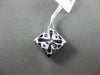 ESTATE .30CT DIAMOND 18KT WHITE GOLD 3D CRICLE SQUARE DIAMOND FLOATING PENDANT