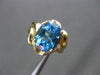 ESTATE LARGE 6.24CT DIAMOND & AAA BLUE TOPAZ 14KT TWO TONE GOLD CLIP ON EARRINGS