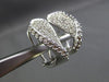ESTATE .57CT ROUND DIAMOND 14KT WHITE GOLD 3D LOOP FLOATING CLIP ON EARRINGS