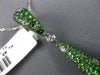 EXTRA LARGE 11.38CT DIAMOND & TSAVORITE 18KT WHITE GOLD TEAR DROP ETOILE PENDANT