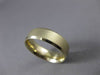 ESTATE 14KT YELLOW GOLD MATTE & SHINY CLASSIC WEDDING BAND RING 6mm WIDE #23176