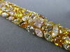 ESTATE GIA 28.14CT FANCY INTENSE MULTI COLOR DIAMOND 18K GOLD 3D TENNIS BRACELET