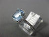 ESTATE 2.03CT DIAMOND & AAA CUSHION CUT AQUAMARINE 14KT WHITE GOLD HALO FUN RING