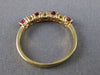 ESTATE .90CT DIAMOND & AAA RUBY 14KT YELLOW GOLD WEDDING ANNIVERSARY RING #17746