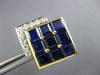 ESTATE EXTRA LARGE 5.72CT DIAMOND & AAA SAPPHIRE 18KT 2 TONE GOLD 3D CUFFLINKS