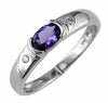 .54CT DIAMOND & AAA TANZANITE 14KT WHITE GOLD 3D SEMI BEZEL ETOILE PROMISE RING