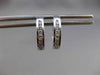 ESTATE .25CT DIAMOND 14KT WHITE GOLD CLASSIC CHANNEL HUGGIE EARRINGS BEAUTIFUL!