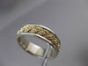 ESTATE 14KT WHITE & YELLOW GOLD HANDCRAFTED ROPE WEDDING BAND RING 7mm #23204