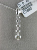 ESTATE .45CT DIAMOND 18KT WHITE GOLD 3D 5 STONE ROUND JOURNEY FLOATING PENDANT