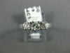 .64CT DIAMOND 14KT WHITE GOLD 3 STONE PAST PRESENT FUTURE ENGAGEMENT RING #1569