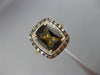 LARGE 3.30CT WHITE & CHOCOLATE FANCY DIAMOND & SMOKY TOPAZ 14K 2 TONE GOLD RING