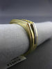 ESTATE WIDE .30CT DIAMOND 14KT WHITE & YELLOW GOLD THREE STONE MEN'S RING #10914