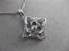 ESTATE .50CT DIAMOND 14KT WHITE GOLD SOLITAIRE FILIGREE FLOATING 3D PENDANT