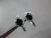ESTATE .82CT DIAMOND & SAPPHIRE 14KT WHITE GOLD OVAL LEVERBACK HANGING EARRINGS