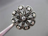 ANTIQUE LARGE 1.14CT DIAMOND 18KT WHITE & BLACK GOLD ETOILE FLOWER FUN RING