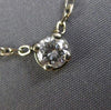 ESTATE .40CT ROUND DIAMOND 14KT WHITE GOLD 3D CLASSIC 4 PRONG SOLITAIRE NECKLACE