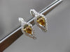 ESTATE LARGE 4.64CTW FANCY COLOR DIAMOND 18KT TWO TONE GOLD FILIGREE EARRINGS