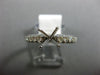 ESTATE .42CT DIAMOND 14KT WHITE GOLD 3D SEMI ETERNITY SEMI MOUNT ENGAGEMENT RING