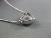 ESTATE .17CT HEART DIAMOND SOLITARE 14KT WHITE GOLD PENDANT G VS W/ CHAIN # 6984