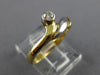ESTATE .10CT DIAMOND 18KT WHITE & YELLOW GOLD 3D FRIENDSHIP PROMISE RING #23974