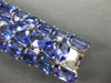 ESTATE EXTRA LARGE 113.88CT DIAMOND & AAA TANZANITE 18KT WHITE GOLD 3D BRACELET