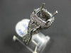 ESTATE LARGE .71CT DIAMOND 14KT WHITE GOLD INFINITY SEMI MOUNT ENGAGEMENT RING