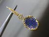 ESTATE LARGE 2.26CT DIAMOND & SAPPHIRE 18K YELLOW GOLD 3D OVAL FILIGREE EARRINGS