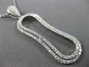 ESTATE LARGE 1.10CT DIAMOND 18KT WHITE GOLD 3D INFINITY DOUBLE HALO LOVE PENDANT