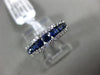 ESTATE 1.08CT DIAMOND & AAA SAPPHIRE 14KT WHITE GOLD 3D CHANNEL ANNIVERSARY RING