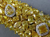 ESTATE MASSIVE GIA 51.38CT WHITE & FANCY YELLOW DIAMOND 18K GOLD TENNIS BRACELET