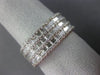ESTATE WIDE 1.85CT ROUND & BAGUETTE DIAMOND 18KT WHITE GOLD 3D ANNIVERSARY RING