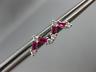 ESTATE .38CT DIAMOND & AAA RUBY 14KT WHITE GOLD V SHAPE BUTTERFLY STUD EARRINGS
