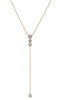 .26CT DIAMOND 14KT YELLOW GOLD 3D THREE STONE CLASSIC HALO LARIAT FUN NECKLACE