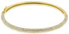3.10CT DIAMOND 14KT YELLOW GOLD 3D PAVE MULTI ROW SEMI ETERNITY BANGLE BRACELET