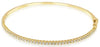 1.18CT DIAMOND 14KT YELLOW GOLD 3D CLASSIC SEMI ETERNITY ROUND BANGLE BRACELET