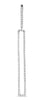 .63CT DIAMOND 14KT WHITE GOLD RECTANGULAR ELONGATED LEVERBACK HANGING EARRINGS
