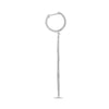 .63CT DIAMOND 14KT WHITE GOLD RECTANGULAR ELONGATED LEVERBACK HANGING EARRINGS