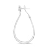 ESTATE .70CT DIAMOND 14KT WHITE GOLD 3D INSIDE OUT BOW TIE HOOP HANGING EARRINGS