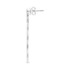 ESTATE .24CT DIAMOND 14KT WHITE GOLD CLASSIC MULTI FLOWER BAR HANGING EARRINGS