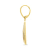 5.94CT DIAMOND & WHITE TOPAZ 14K YELLOW GOLD TRILLION ELONGATED HANGING EARRINGS