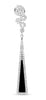 .94CT DIAMOND & AAA BLACK ONYX 14K WHITE GOLD TRILLION CIRCULAR HANGING EARRINGS
